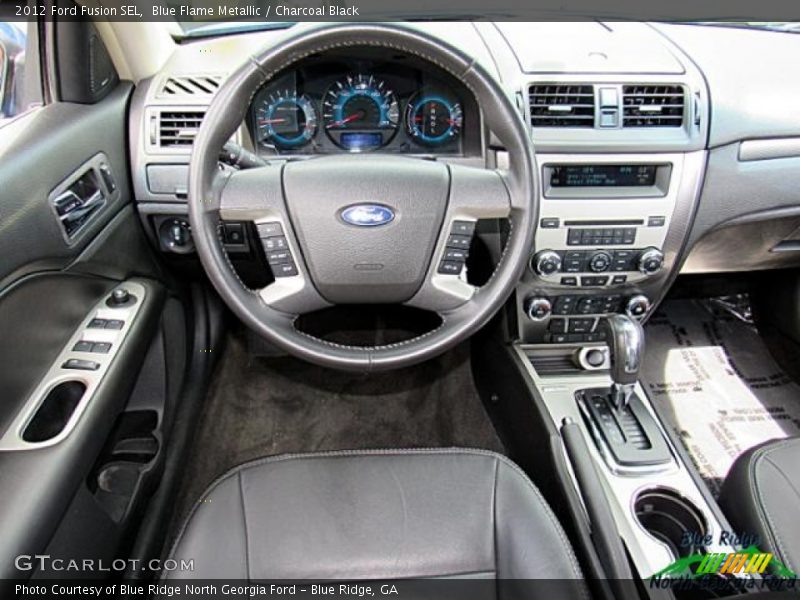 Blue Flame Metallic / Charcoal Black 2012 Ford Fusion SEL