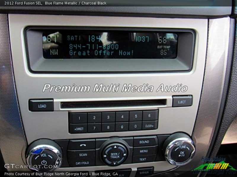 Blue Flame Metallic / Charcoal Black 2012 Ford Fusion SEL