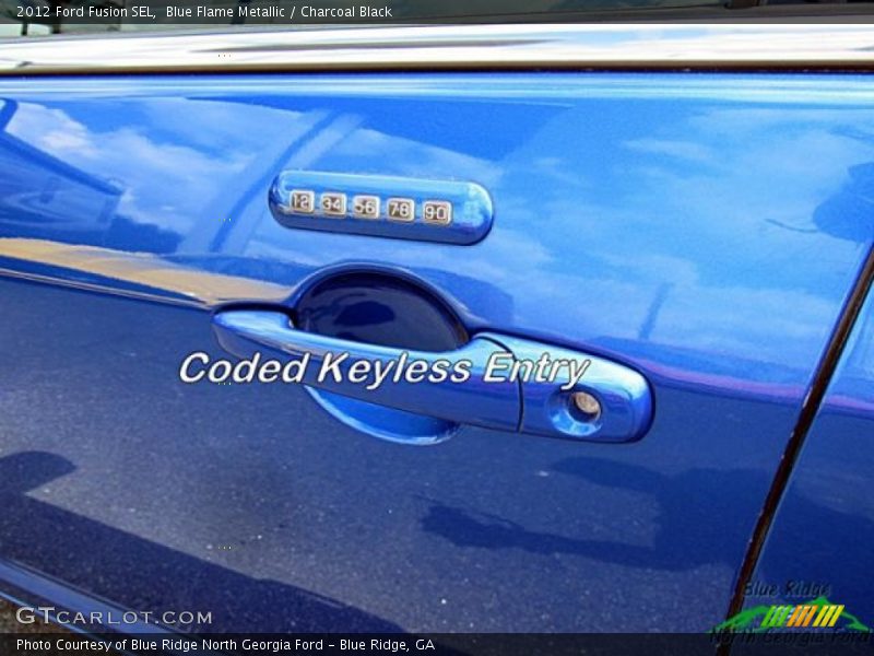 Blue Flame Metallic / Charcoal Black 2012 Ford Fusion SEL