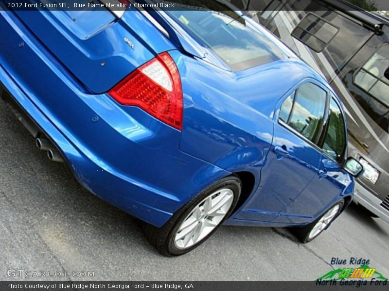 Blue Flame Metallic / Charcoal Black 2012 Ford Fusion SEL