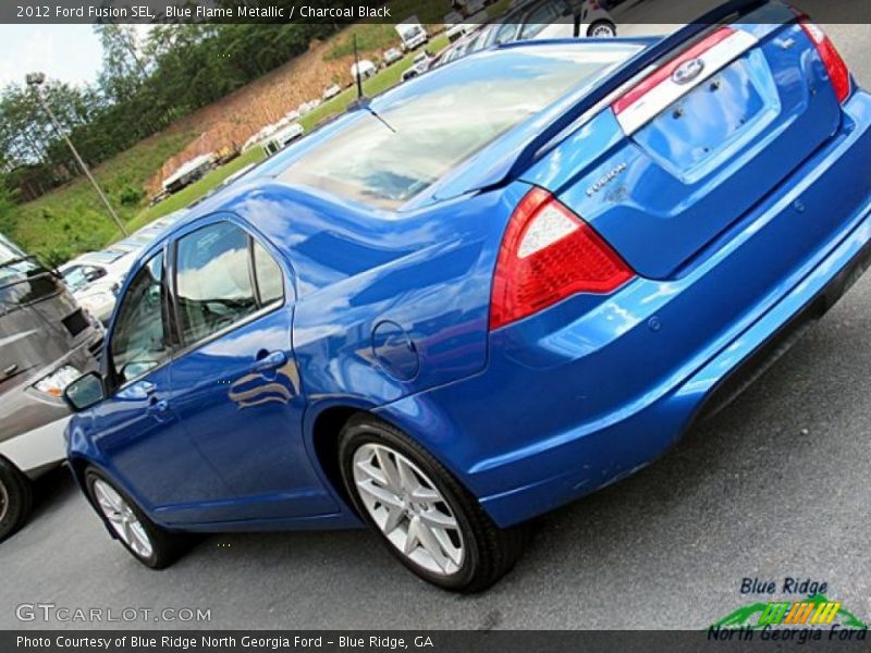 Blue Flame Metallic / Charcoal Black 2012 Ford Fusion SEL