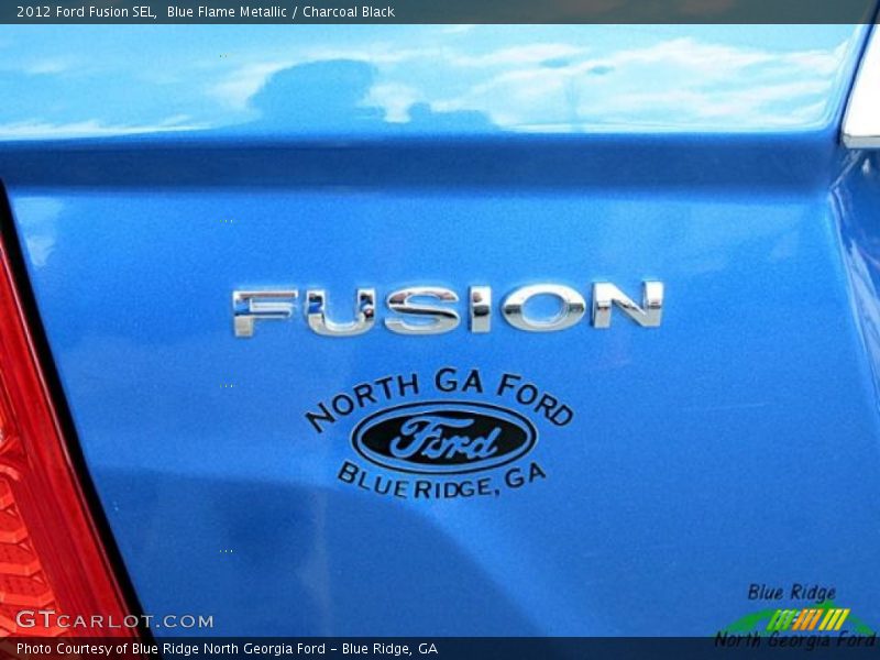 Blue Flame Metallic / Charcoal Black 2012 Ford Fusion SEL