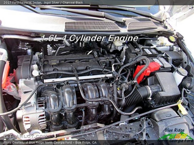 Ingot Silver / Charcoal Black 2017 Ford Fiesta SE Sedan