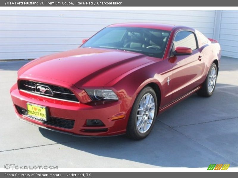 Race Red / Charcoal Black 2014 Ford Mustang V6 Premium Coupe