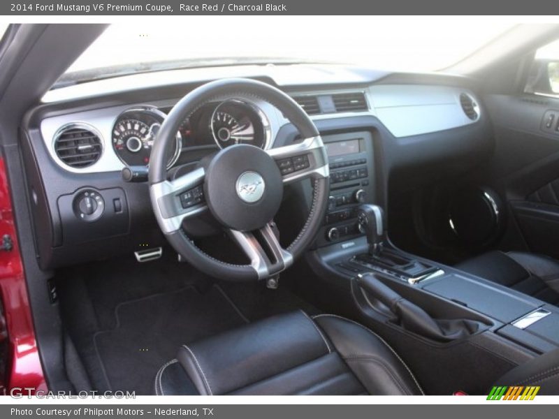 Race Red / Charcoal Black 2014 Ford Mustang V6 Premium Coupe