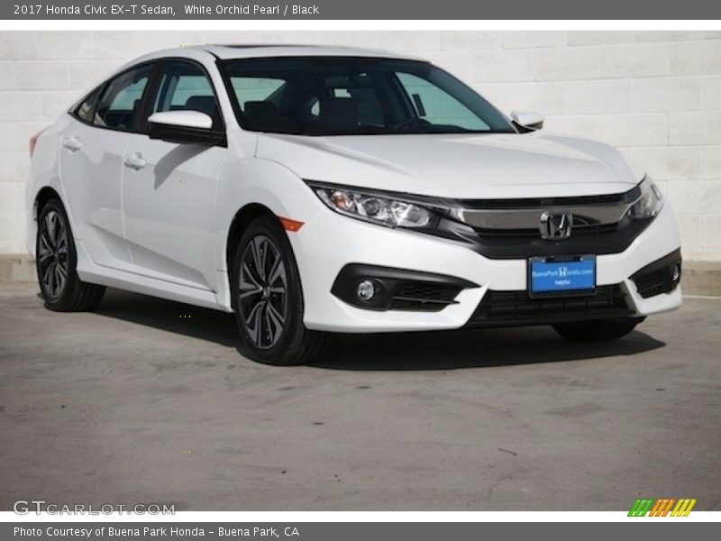 White Orchid Pearl / Black 2017 Honda Civic EX-T Sedan