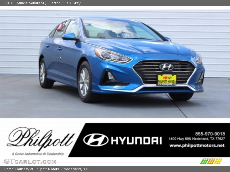 Electric Blue / Gray 2018 Hyundai Sonata SE