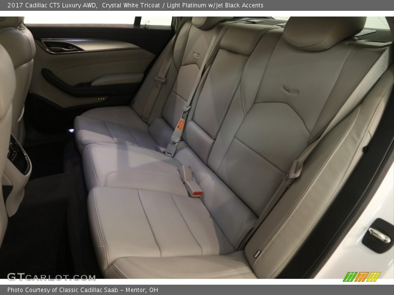 Crystal White Tricoat / Light Platinum w/Jet Black Accents 2017 Cadillac CTS Luxury AWD