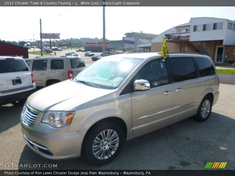 White Gold / Black/Light Graystone 2013 Chrysler Town & Country Touring - L