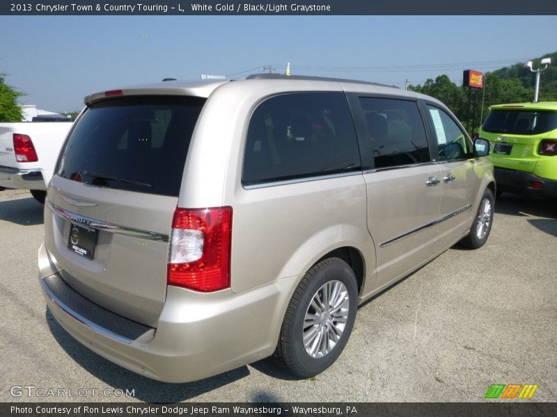 White Gold / Black/Light Graystone 2013 Chrysler Town & Country Touring - L