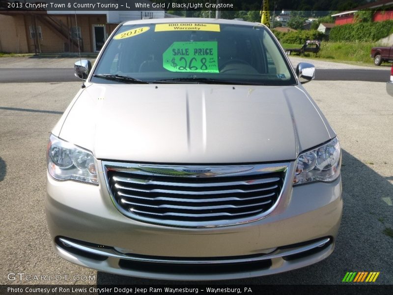 White Gold / Black/Light Graystone 2013 Chrysler Town & Country Touring - L