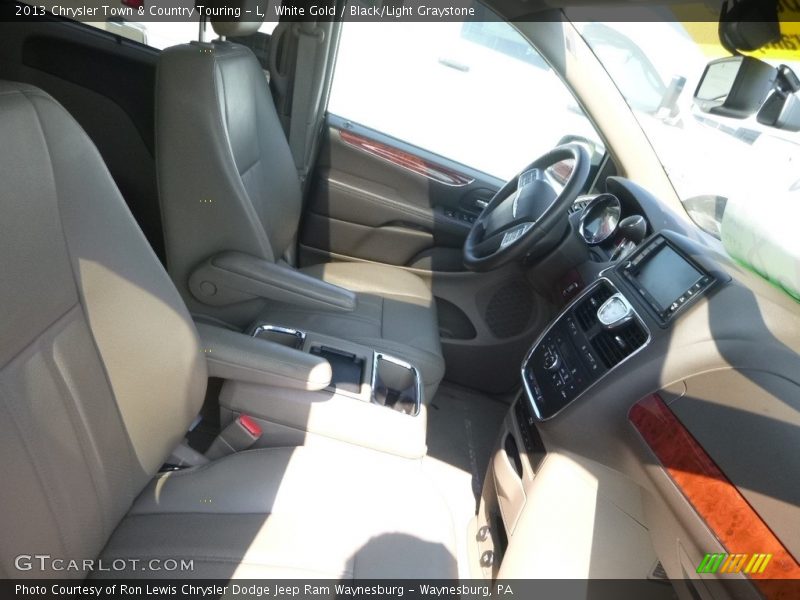 White Gold / Black/Light Graystone 2013 Chrysler Town & Country Touring - L