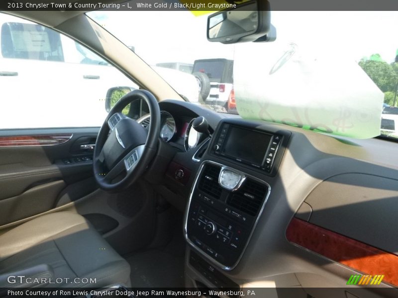 White Gold / Black/Light Graystone 2013 Chrysler Town & Country Touring - L