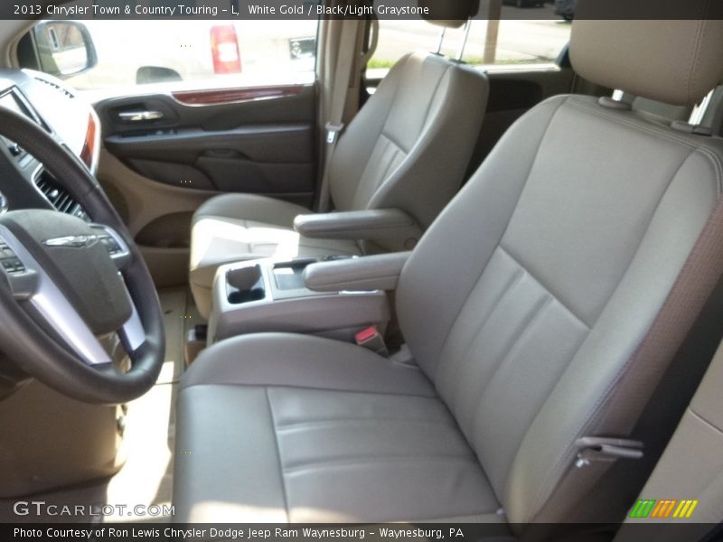 White Gold / Black/Light Graystone 2013 Chrysler Town & Country Touring - L