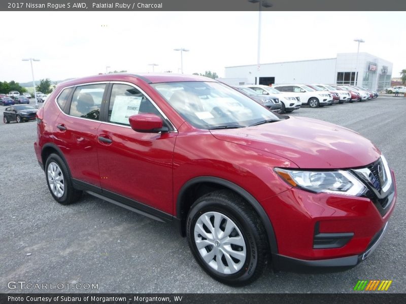 Palatial Ruby / Charcoal 2017 Nissan Rogue S AWD