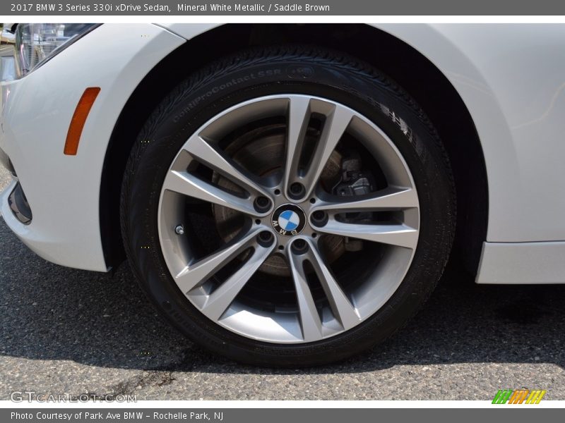 Mineral White Metallic / Saddle Brown 2017 BMW 3 Series 330i xDrive Sedan