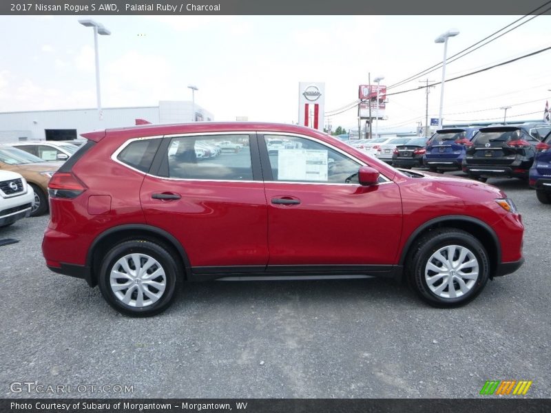 Palatial Ruby / Charcoal 2017 Nissan Rogue S AWD
