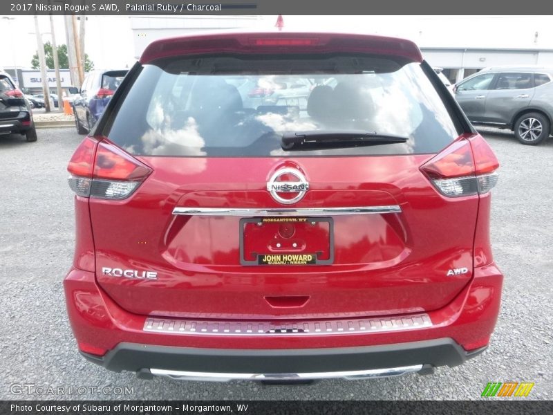 Palatial Ruby / Charcoal 2017 Nissan Rogue S AWD