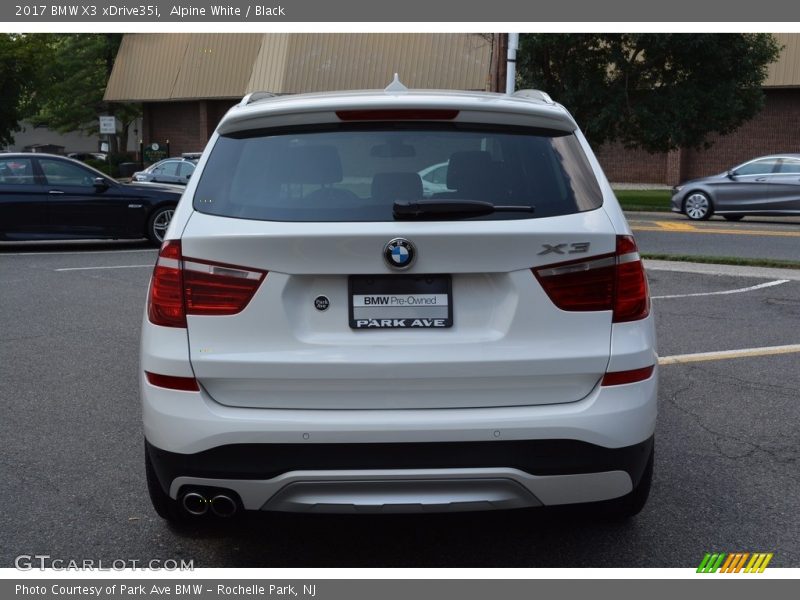 Alpine White / Black 2017 BMW X3 xDrive35i