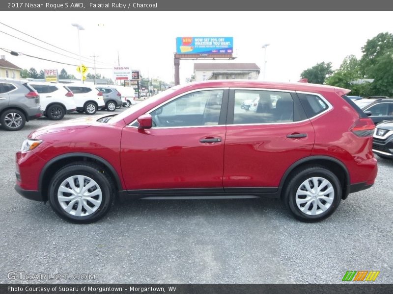 Palatial Ruby / Charcoal 2017 Nissan Rogue S AWD