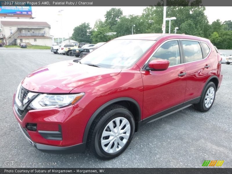 Palatial Ruby / Charcoal 2017 Nissan Rogue S AWD