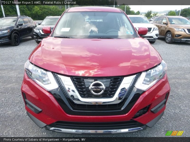 Palatial Ruby / Charcoal 2017 Nissan Rogue S AWD