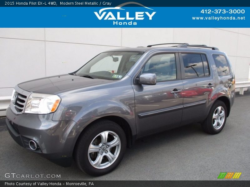 Modern Steel Metallic / Gray 2015 Honda Pilot EX-L 4WD