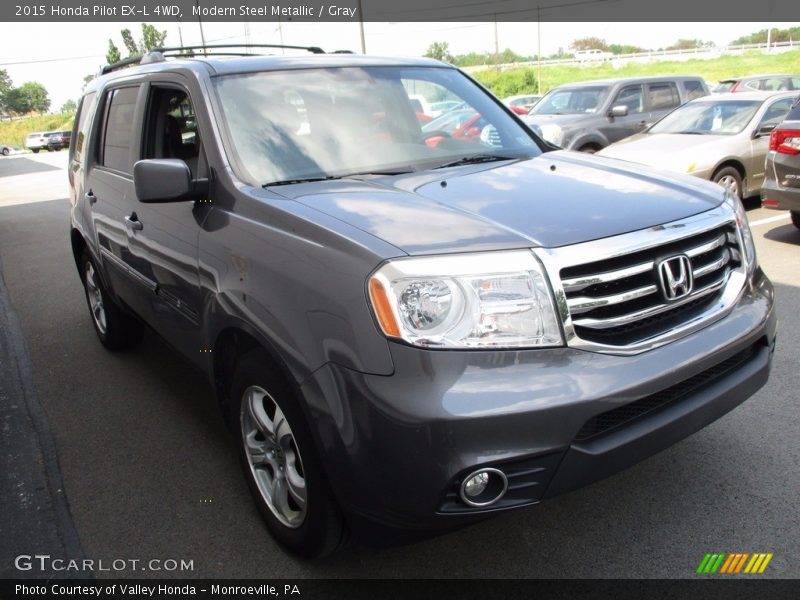 Modern Steel Metallic / Gray 2015 Honda Pilot EX-L 4WD