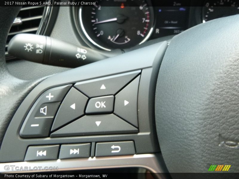 Palatial Ruby / Charcoal 2017 Nissan Rogue S AWD