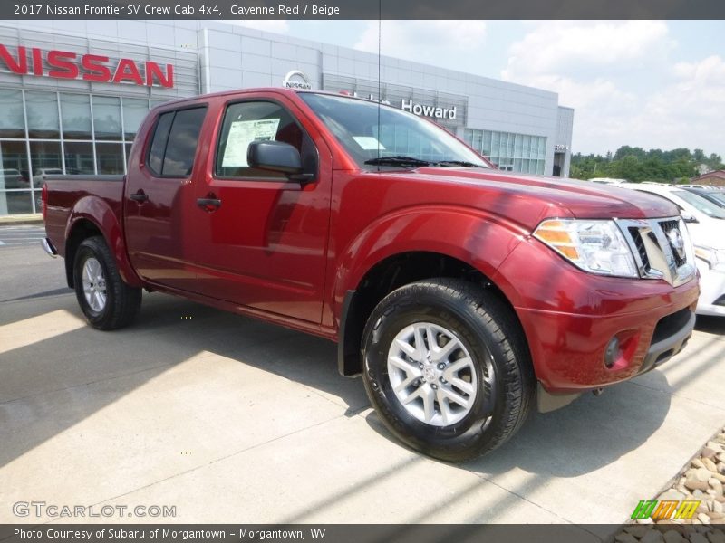 Cayenne Red / Beige 2017 Nissan Frontier SV Crew Cab 4x4