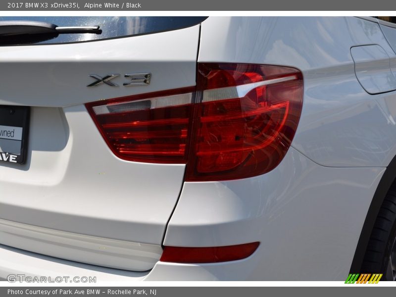Alpine White / Black 2017 BMW X3 xDrive35i