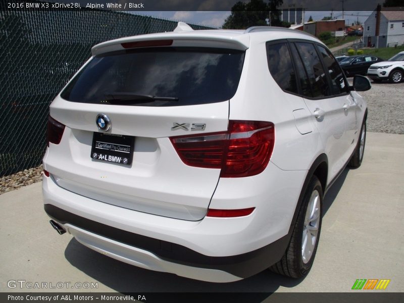 Alpine White / Black 2016 BMW X3 xDrive28i