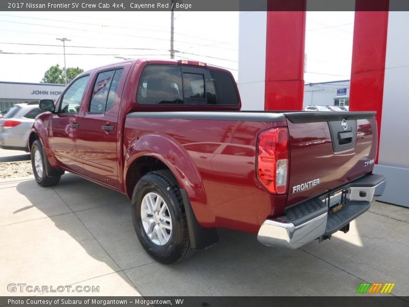 Cayenne Red / Beige 2017 Nissan Frontier SV Crew Cab 4x4