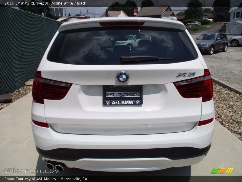 Alpine White / Black 2016 BMW X3 xDrive28i