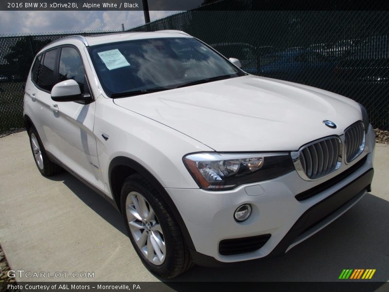 Alpine White / Black 2016 BMW X3 xDrive28i