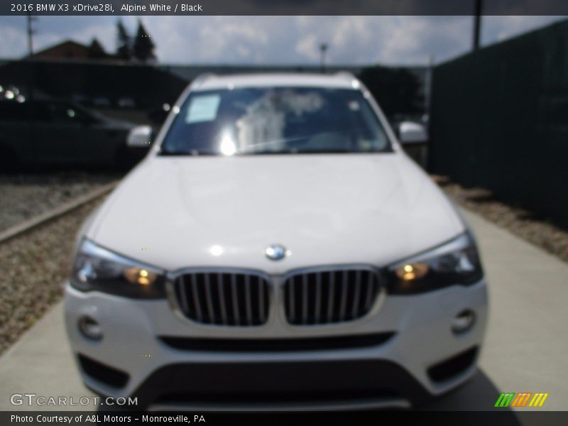 Alpine White / Black 2016 BMW X3 xDrive28i