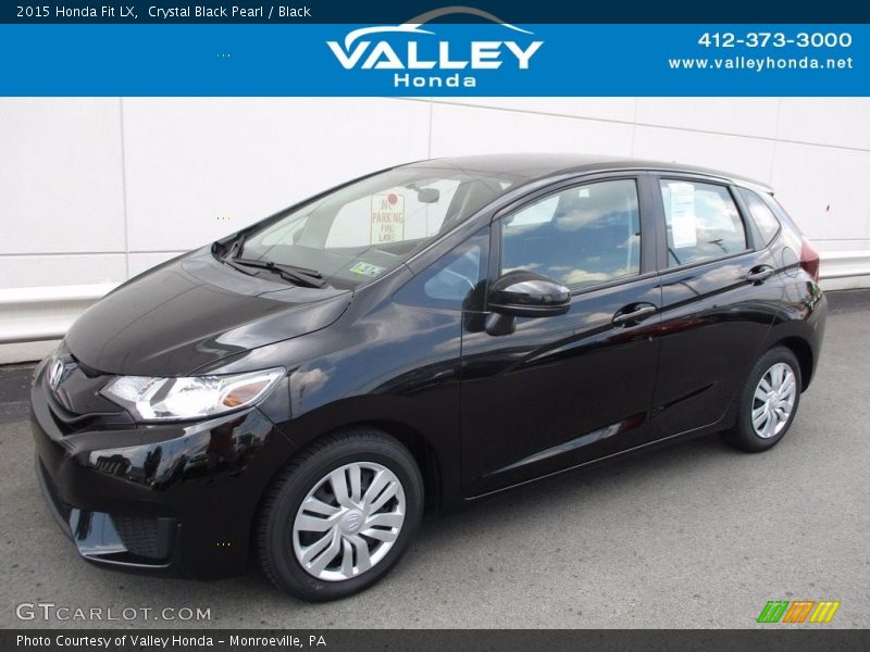 Crystal Black Pearl / Black 2015 Honda Fit LX