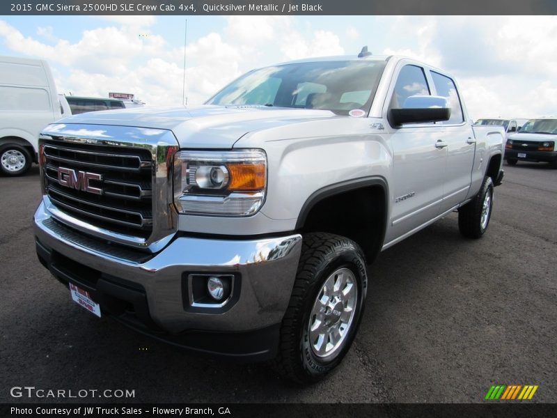 Quicksilver Metallic / Jet Black 2015 GMC Sierra 2500HD SLE Crew Cab 4x4