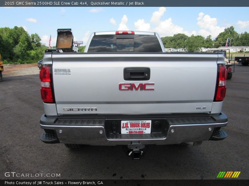 Quicksilver Metallic / Jet Black 2015 GMC Sierra 2500HD SLE Crew Cab 4x4