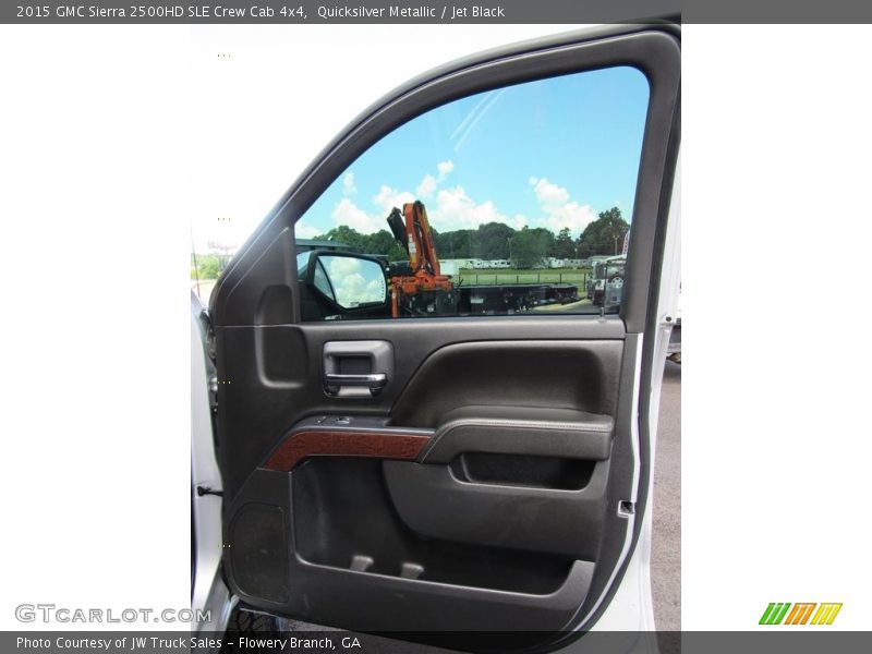Quicksilver Metallic / Jet Black 2015 GMC Sierra 2500HD SLE Crew Cab 4x4