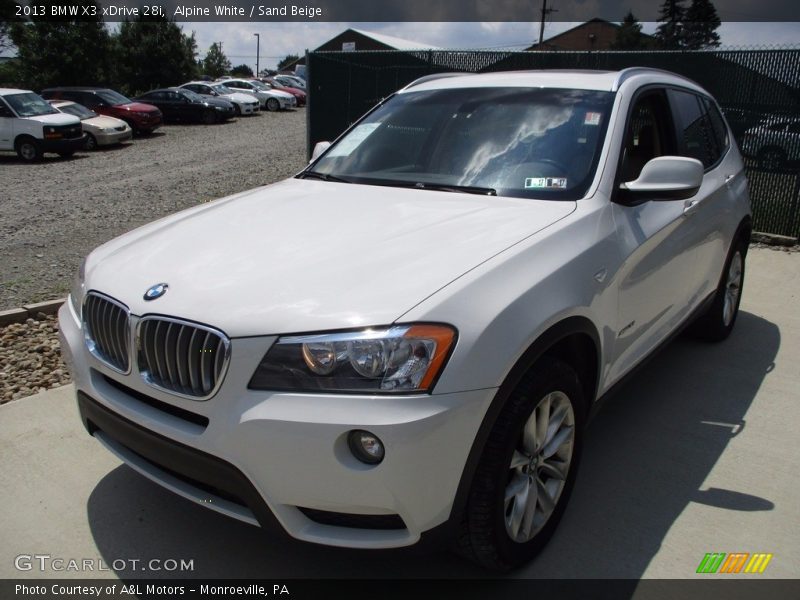 Alpine White / Sand Beige 2013 BMW X3 xDrive 28i