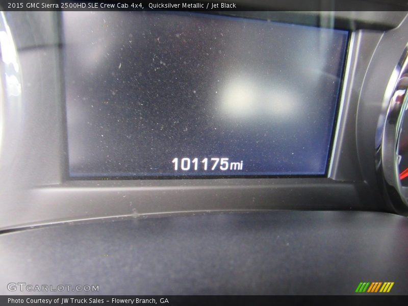 Quicksilver Metallic / Jet Black 2015 GMC Sierra 2500HD SLE Crew Cab 4x4