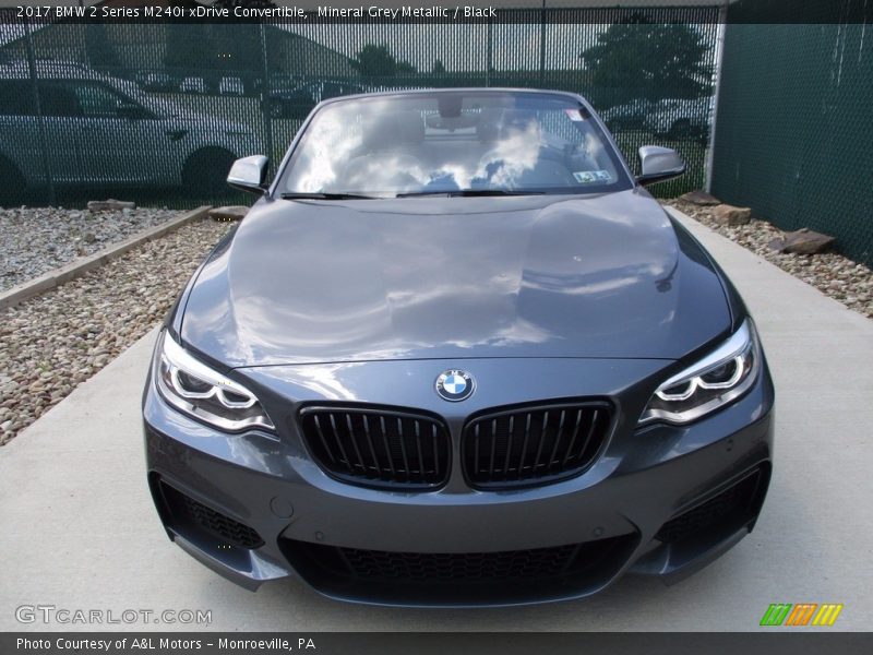 Mineral Grey Metallic / Black 2017 BMW 2 Series M240i xDrive Convertible