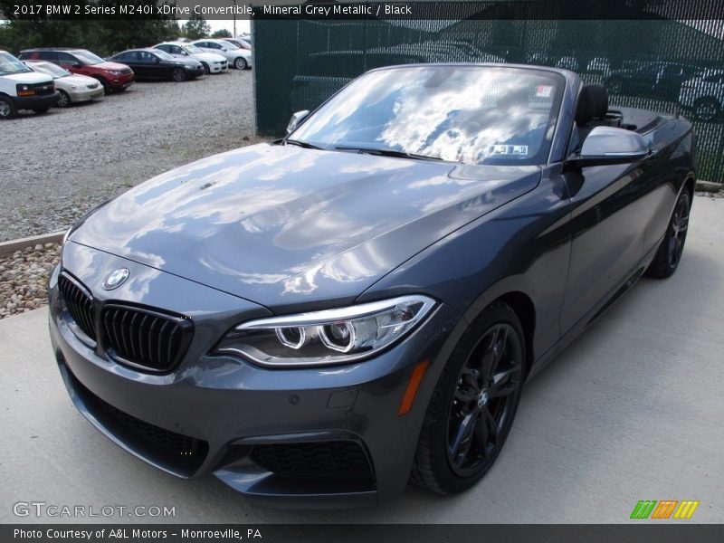 Mineral Grey Metallic / Black 2017 BMW 2 Series M240i xDrive Convertible