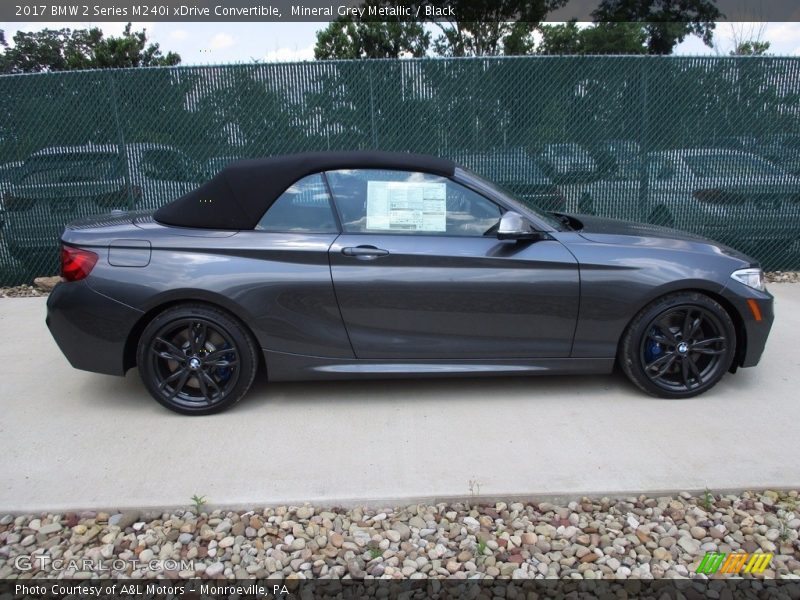 Mineral Grey Metallic / Black 2017 BMW 2 Series M240i xDrive Convertible