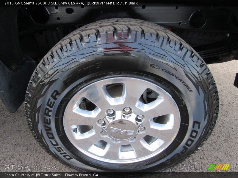 Quicksilver Metallic / Jet Black 2015 GMC Sierra 2500HD SLE Crew Cab 4x4