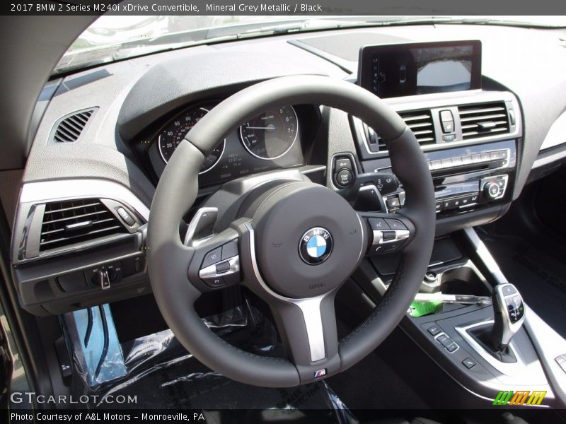 Mineral Grey Metallic / Black 2017 BMW 2 Series M240i xDrive Convertible
