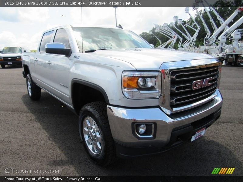 Quicksilver Metallic / Jet Black 2015 GMC Sierra 2500HD SLE Crew Cab 4x4