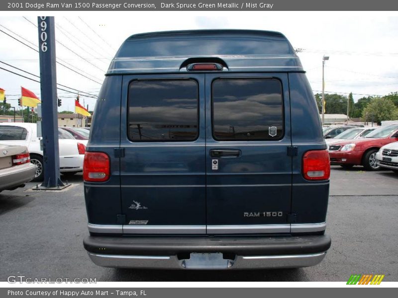 Dark Spruce Green Metallic / Mist Gray 2001 Dodge Ram Van 1500 Passenger Conversion
