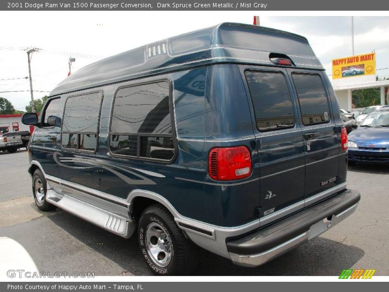 Dark Spruce Green Metallic / Mist Gray 2001 Dodge Ram Van 1500 Passenger Conversion